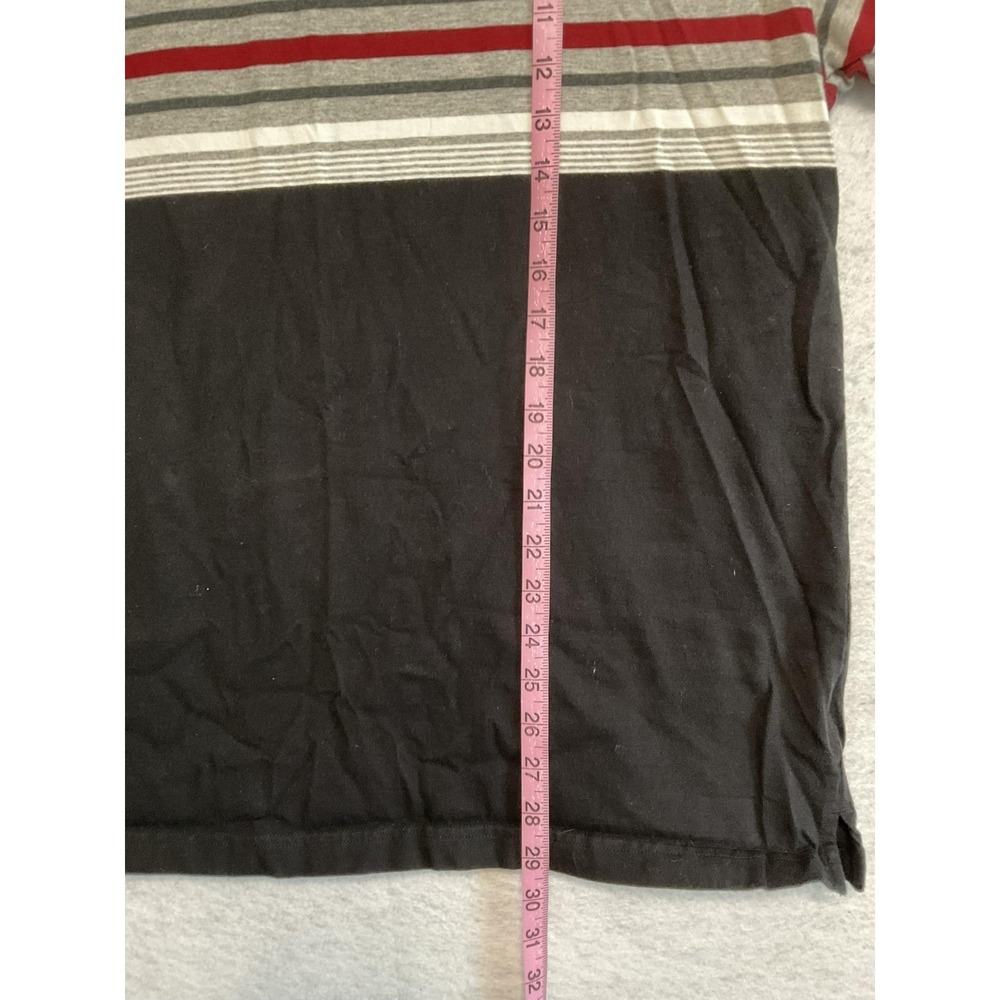 Canyon River Blues Polo Shirt Mens XL Black Gray Red Striped Cotton Short Sleeve - Picture 3 of 7